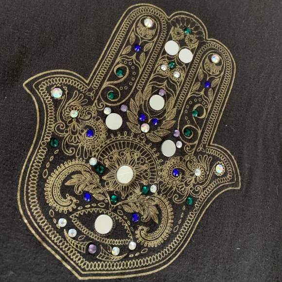 Urban Outfitters Truly Madly Deeply Hamsa Crop Top - Picture 2 of 6